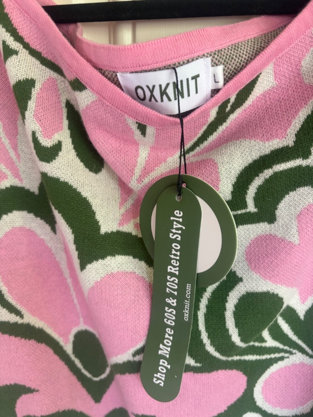 NWT OxKnit Off-Shoulder Groovy Top, Large - Picture 2 of 4